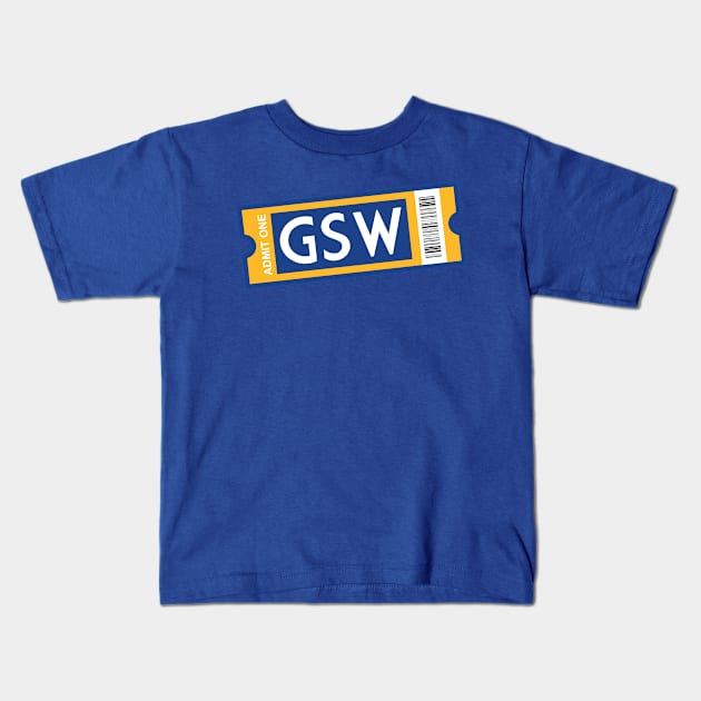 GSW Ticket Kids T-Shirt by CasualGraphic